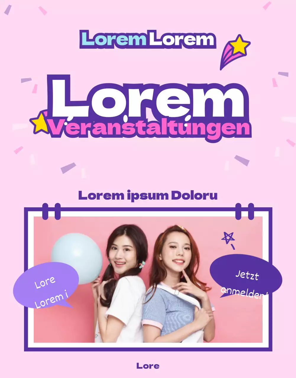 Anmeldung von Veranstaltungen