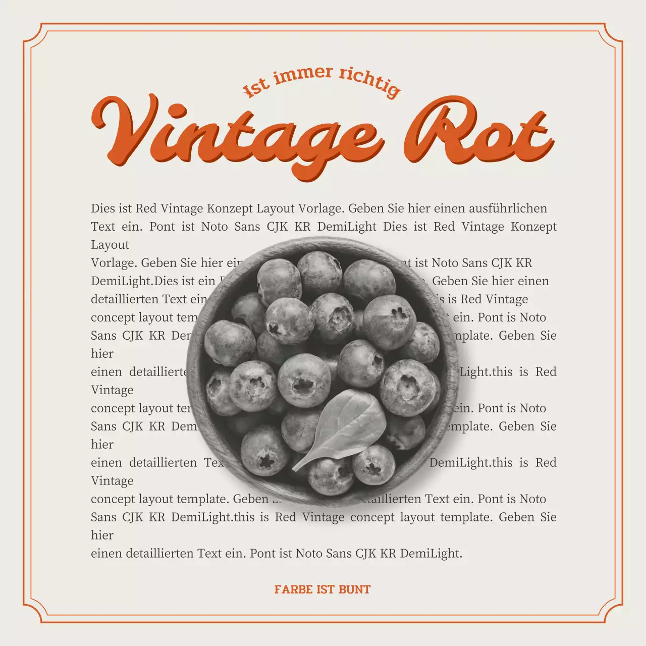 Mehrfarbiges, vom Vintage-Stil inspiriertes Layout-Paket