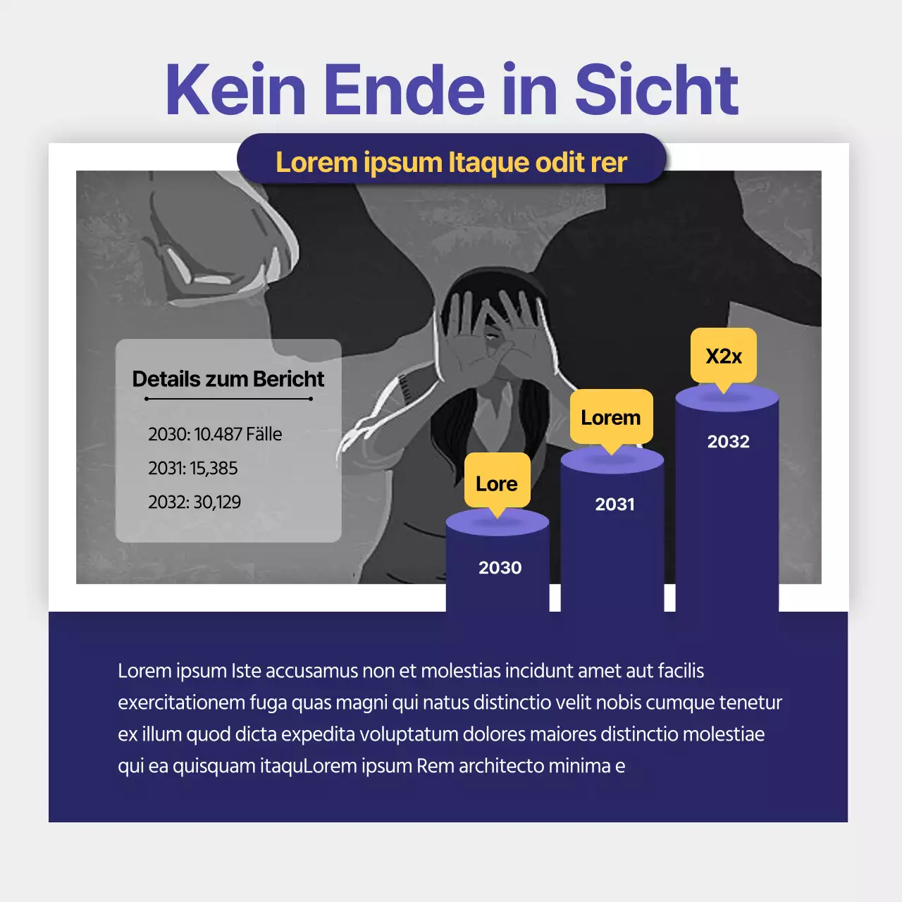 Sensibilisierungskampagnen für soziale Zwecke in Blau