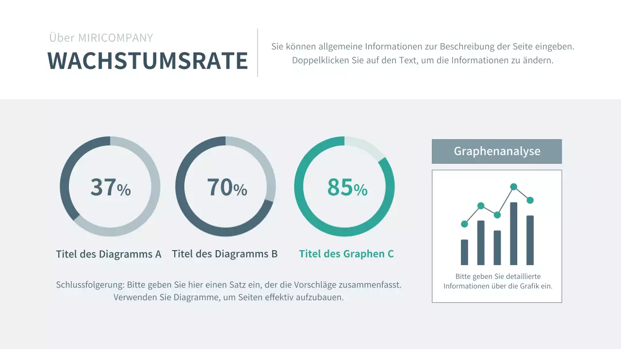 Präsentation des Geschäftsplans eines Unternehmens in navy
