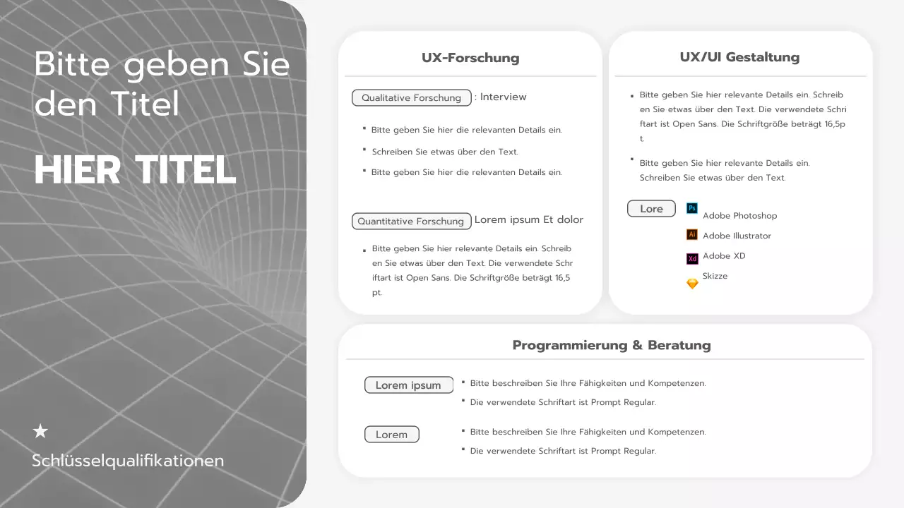 Eine saubere Planermappe mit einem schwarz-weißen Muster in Weiß und Grau