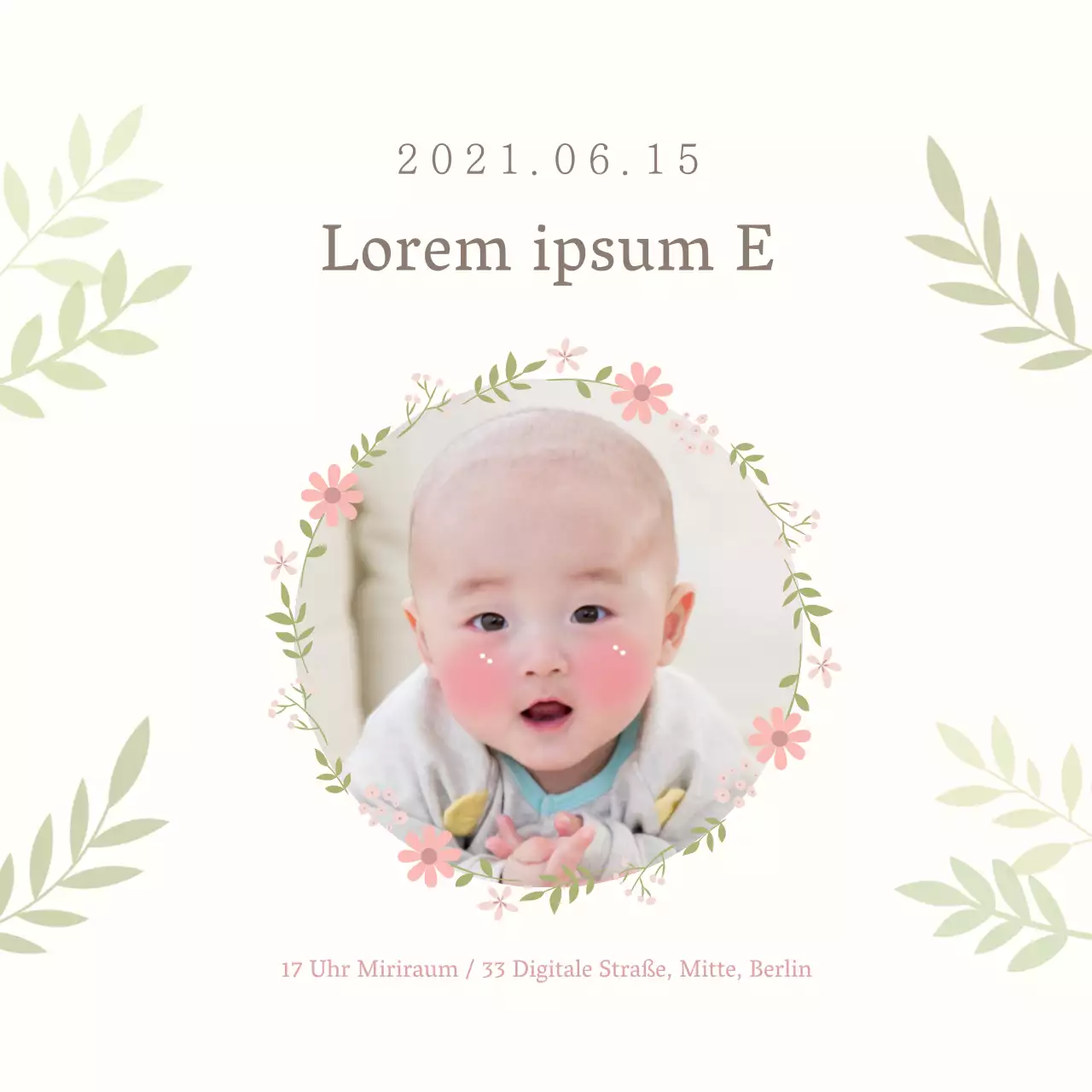 Einfache Einladung zum Steinmahl