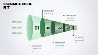 Grüner, dreidimensionaler Trichter