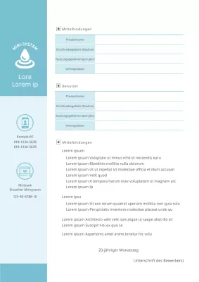 Blue Water Purifier Vereinbarung