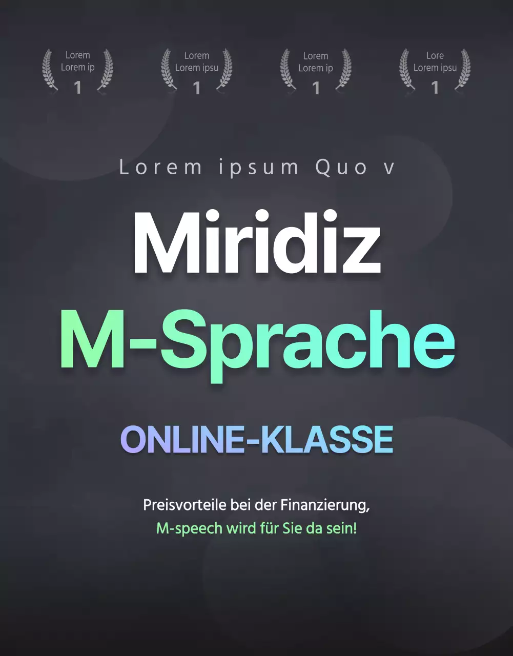 Online-Kurskonzept in Grau und Farbverläufen