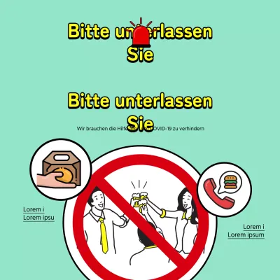 Mint Hintergrund corona Urlaub Versammlung Verbot Illustration Design