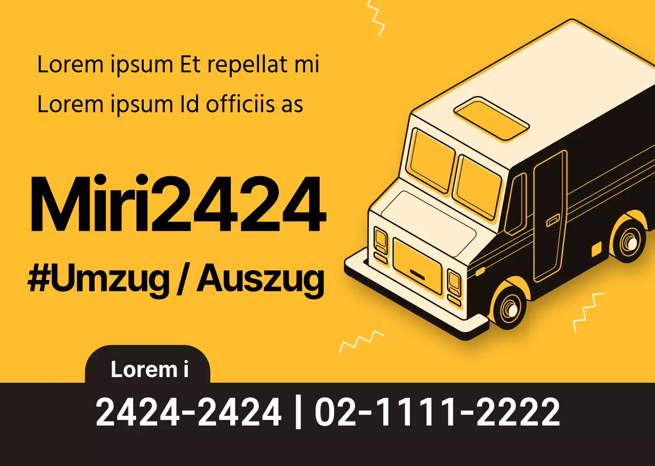 Förderung eines aufgeräumten orangefarbenen Umzugszentrums