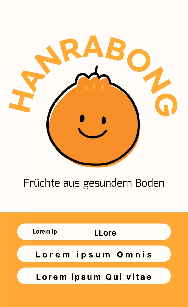 Niedlicher vertikaler Hallabong-Aufkleber