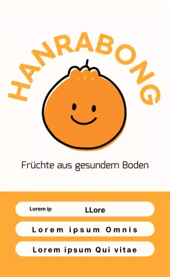 Niedlicher vertikaler Hallabong-Aufkleber