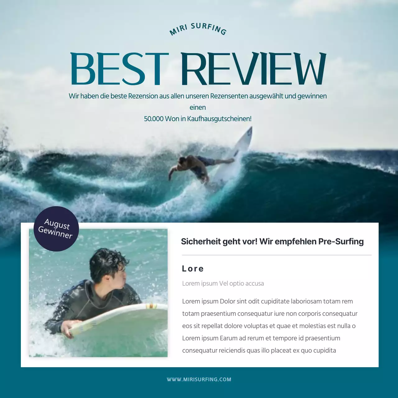 Turquoise Neat Surfing Vestibule Instagram Bericht