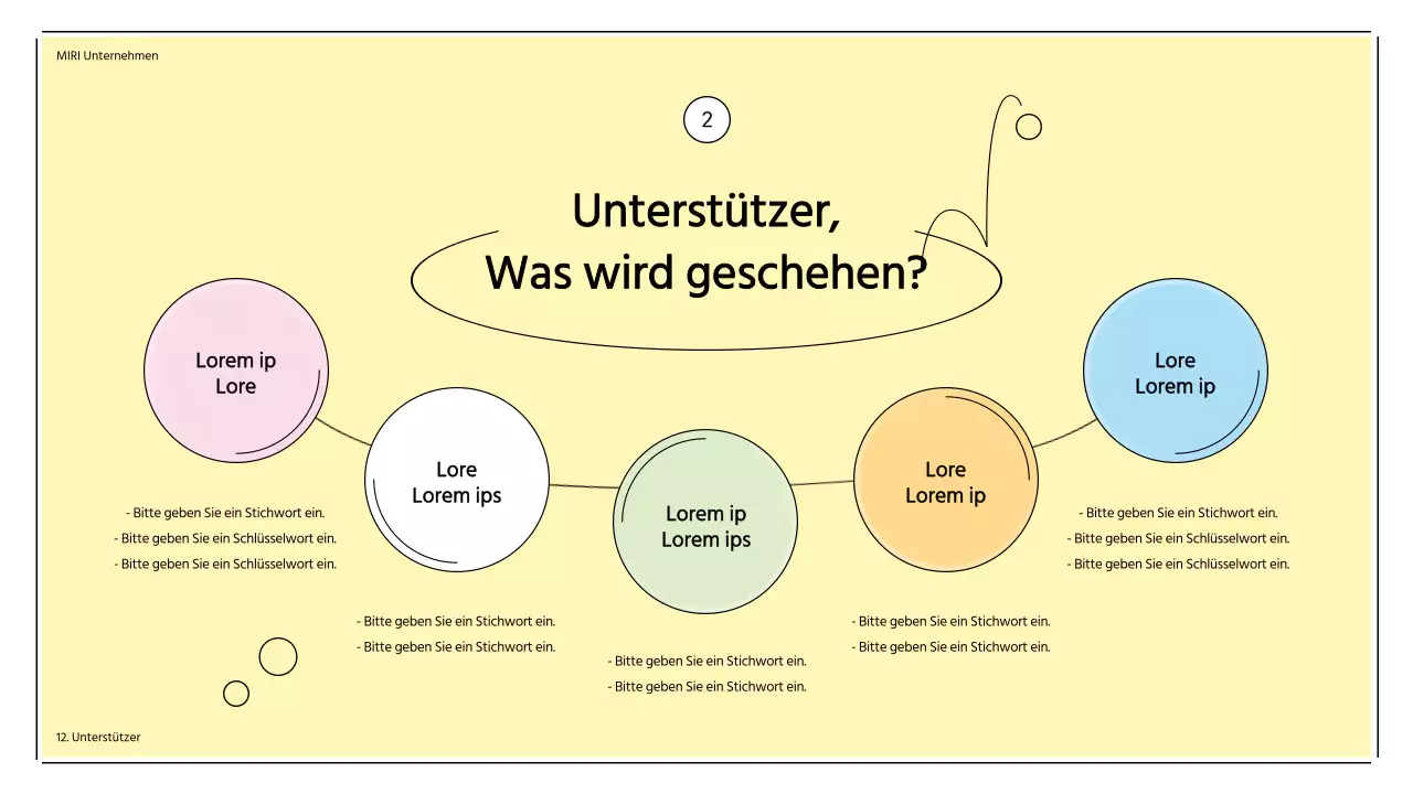Einweihungsfeier der Unterstützer mit pastellfarbenen Sonnenrahmenformen