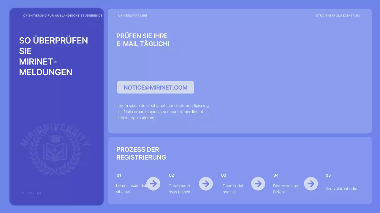 Orientierung für internationale Studenten in Mauve und Vibrant