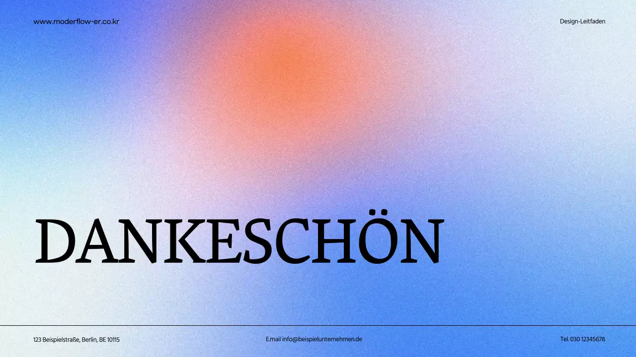 Eine klare Präsentation des Markenführers in Rot und Blau