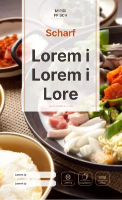 Lebensmittel-Fotografie Koreanische Essensmarken-Aufkleber