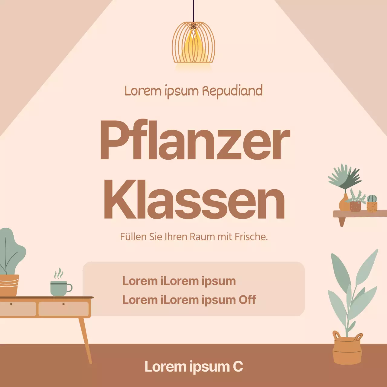 Pinke, saubere Illustrationen im Hintergrund, die Sie durch eine Plantagenklasse führen