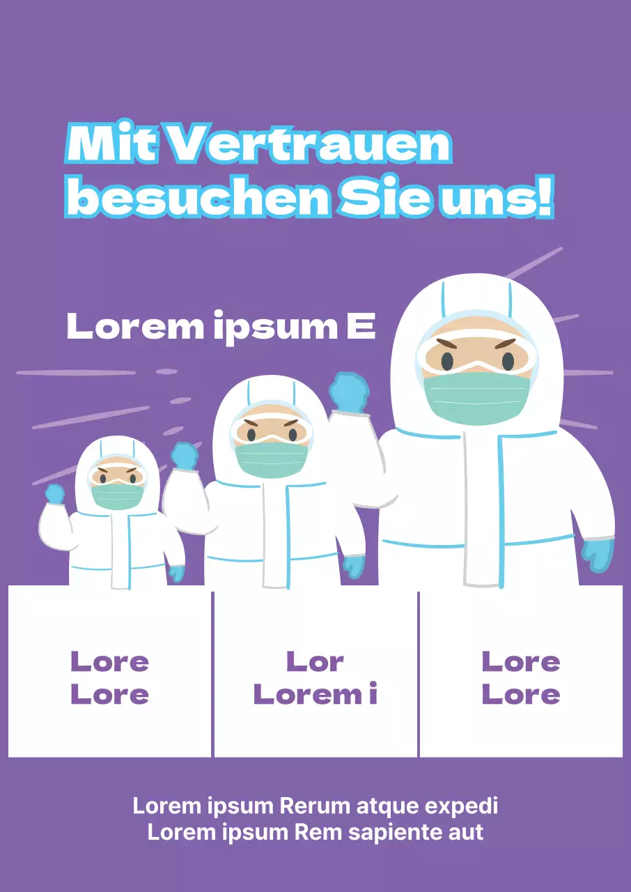 Lila Corona sicherer Besuch