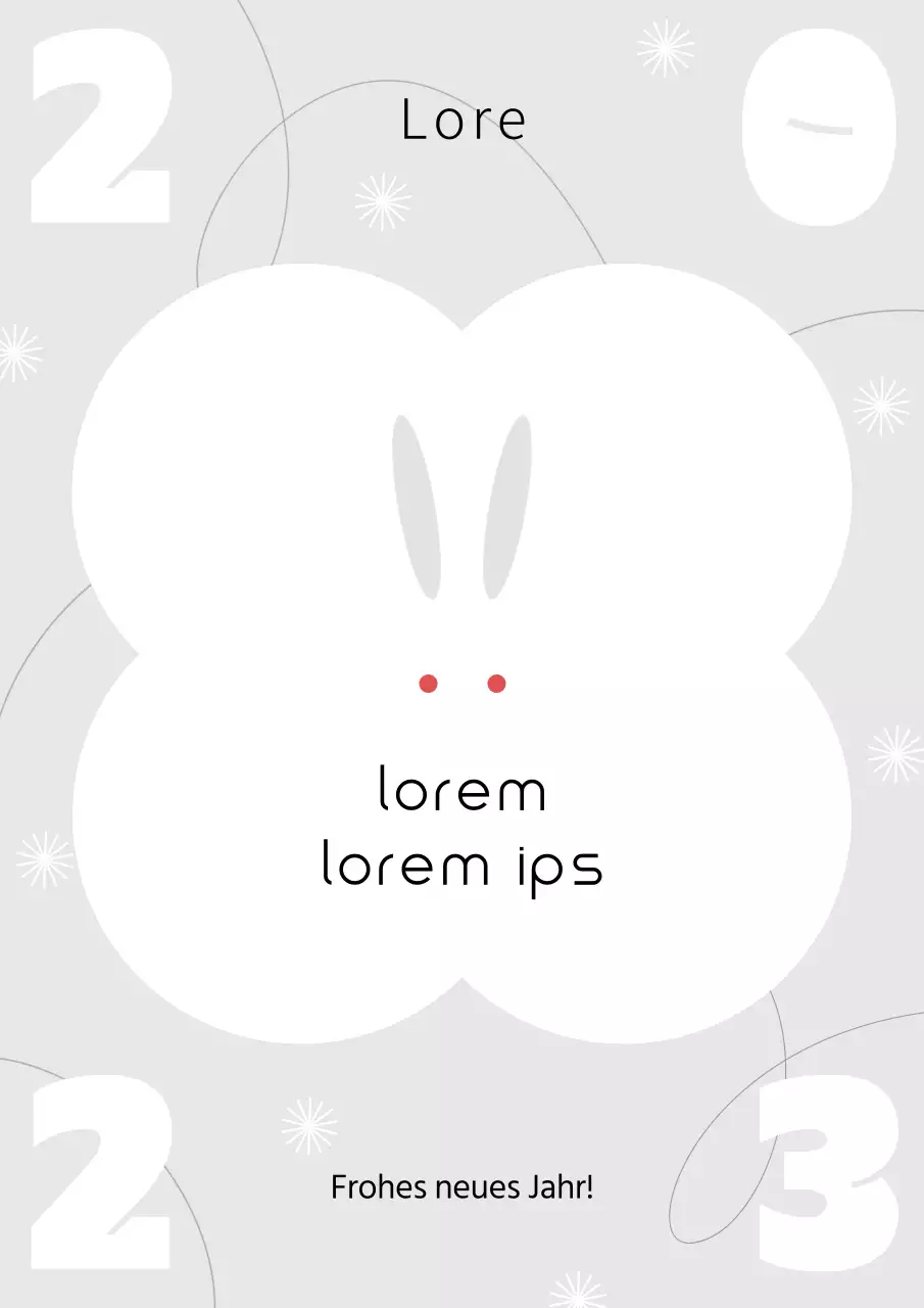 Einfache Drachen-Grußkarte in Weiß