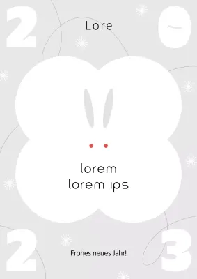 Einfache Drachen-Grußkarte in Weiß