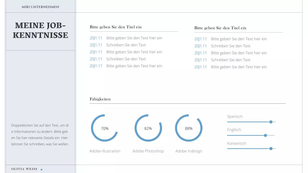 Ein einfaches, minimalistisches Anschreiben in Weiß