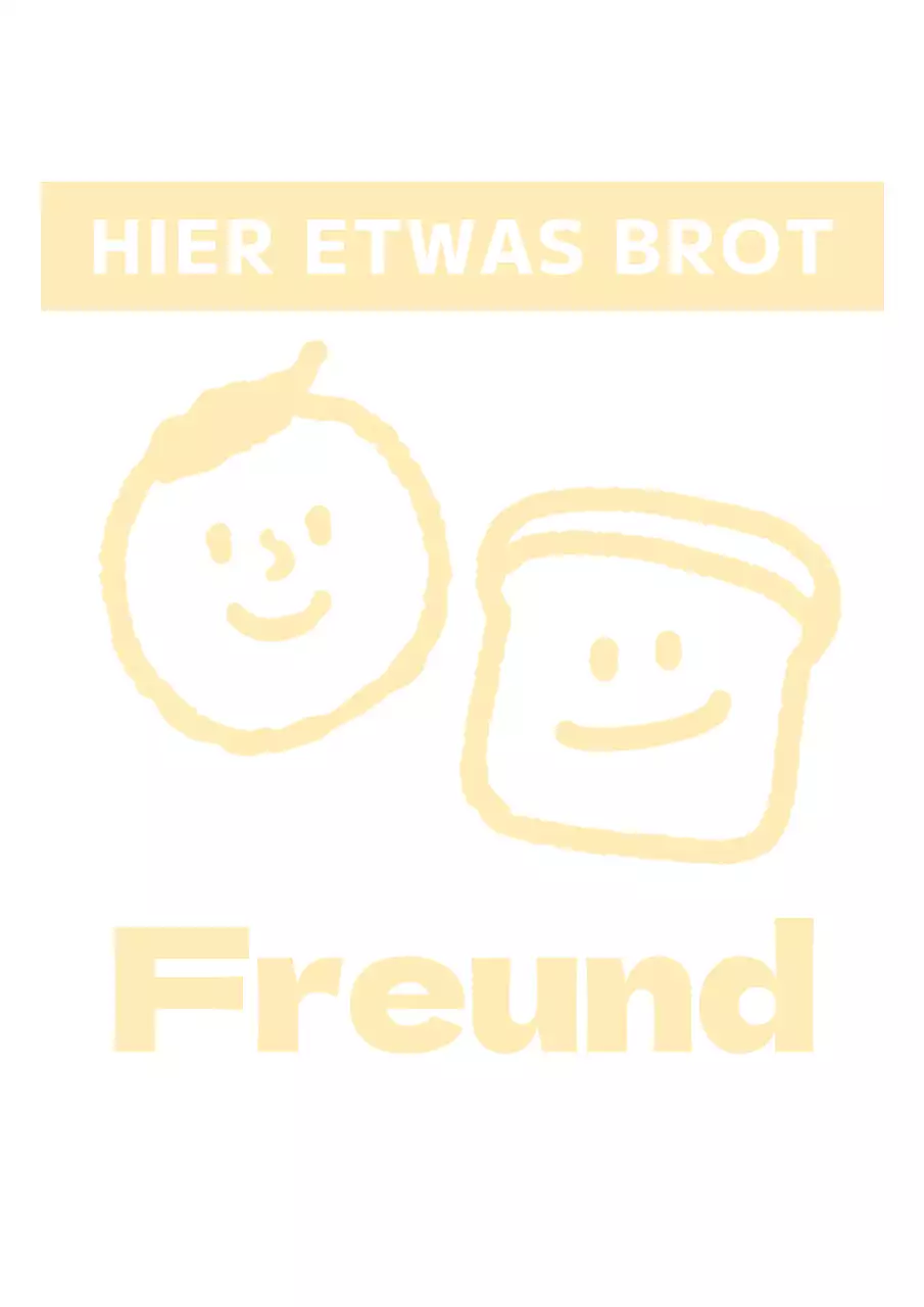 Saubere Bäckerei Design mit einem niedlichen gelben Menschen und Brot Illustration