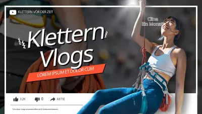 Weiß Orange Punkt Neat Freizeit Klettern Vlog YouTubeThumbnail