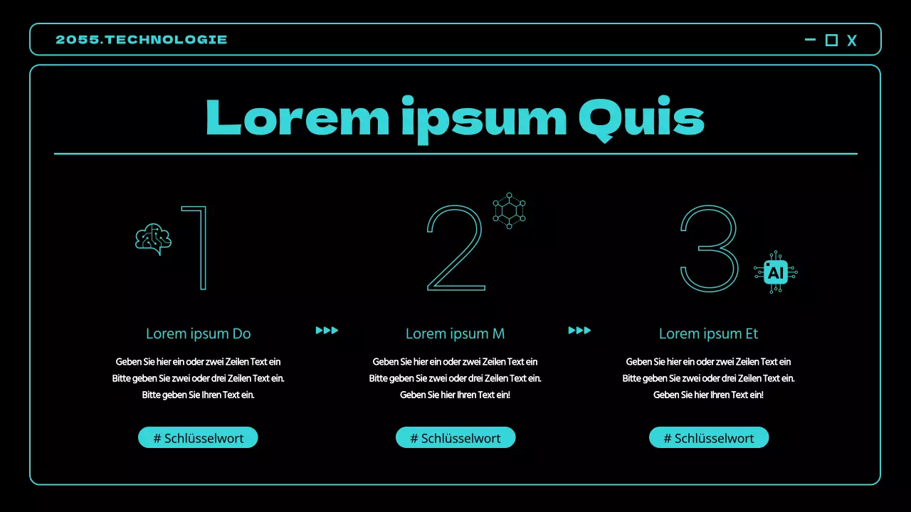 Schwarze und blaue Neon-Akzente geben einen Ausblick auf zukünftige Techniktrends