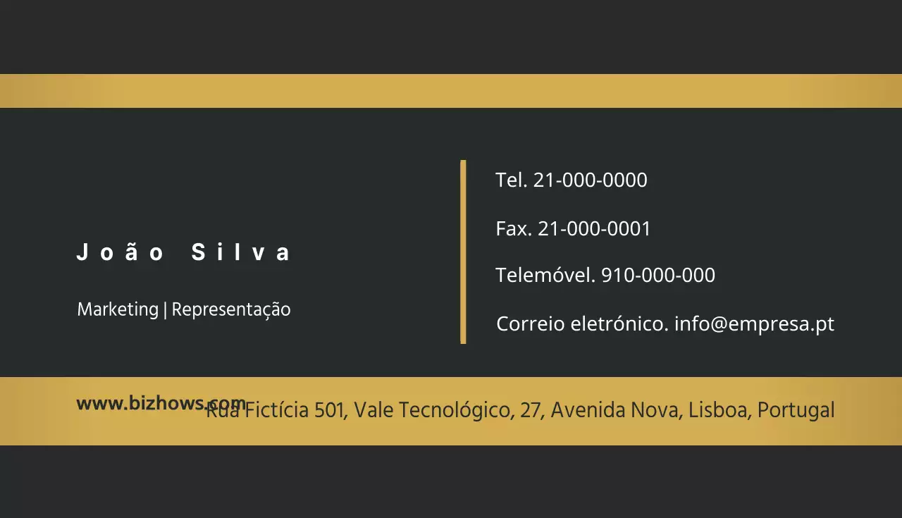 Cartões de visita de empresas