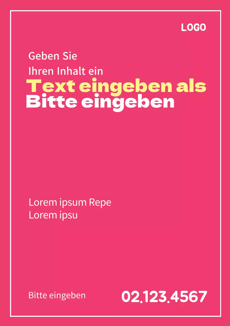 Ein einfaches Werbegeschenk mit pinkem Text
