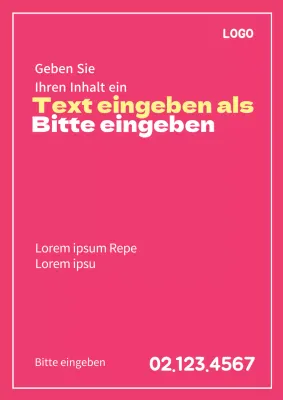Ein einfaches Werbegeschenk mit pinkem Text