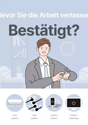 Weiche Illustration mit hellblauem Hintergrund zum Energiesparen