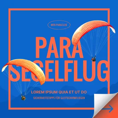 Wie man Typografie in Blau und Rot paraglidet