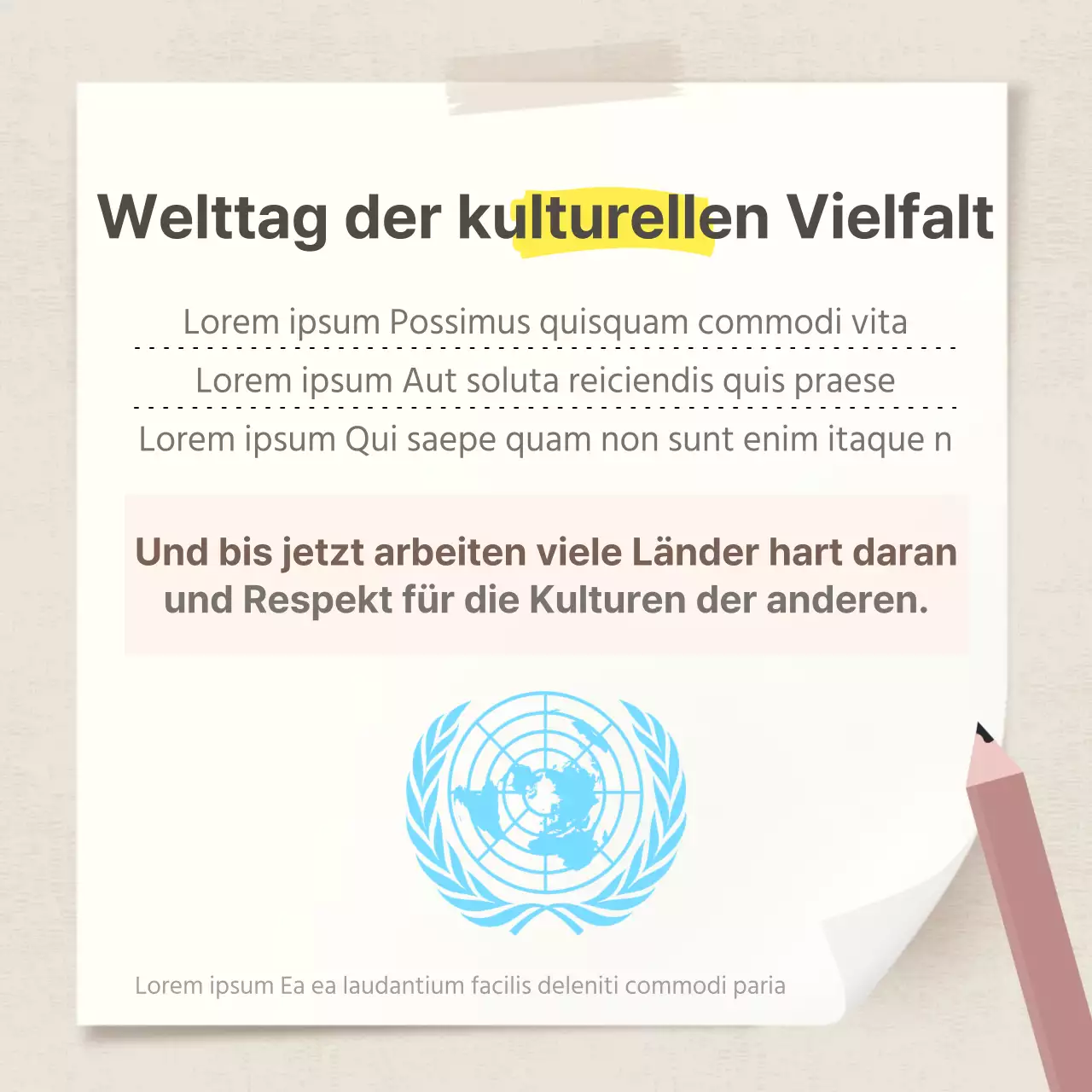 Dooclass Welttag der kulturellen Vielfalt KarteNews Design