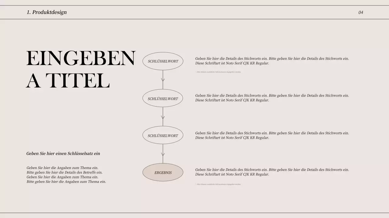 Klarlinige Konzeptmappe in Off-White und Schwarz