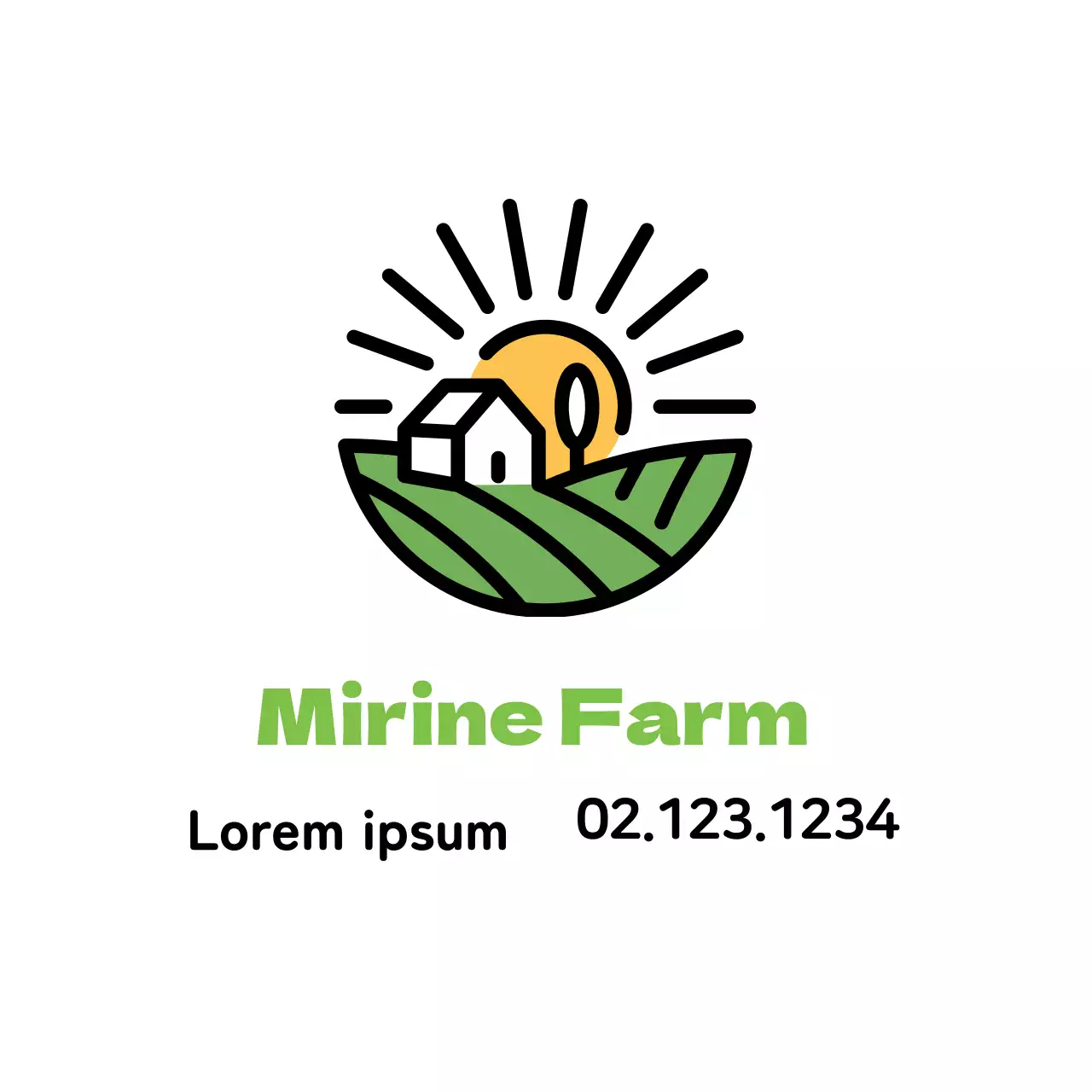 Grüne Illustration Neat Farm