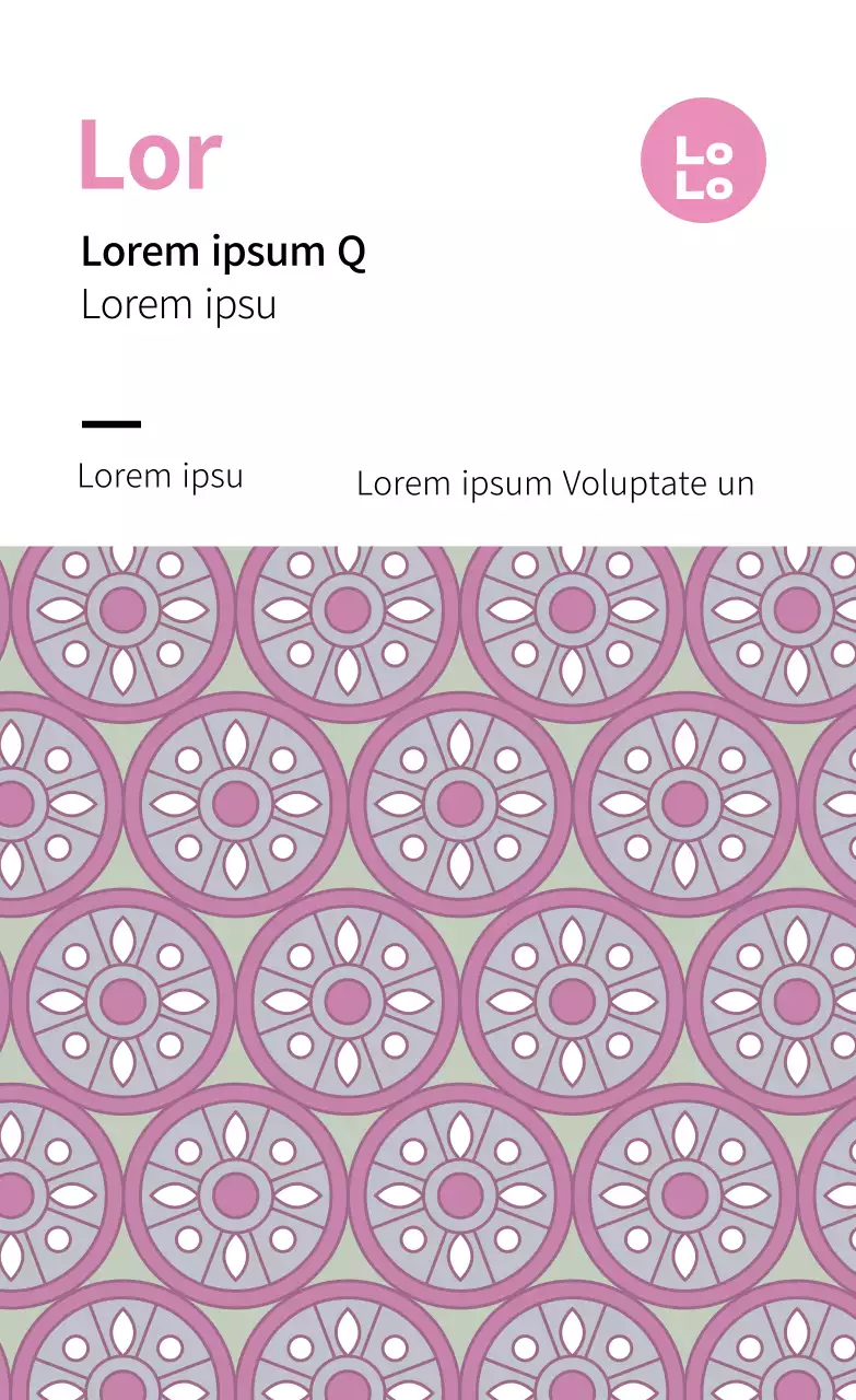 Traditionelles Lebensmittel-Hanwa-Etikett mit rosa Muster