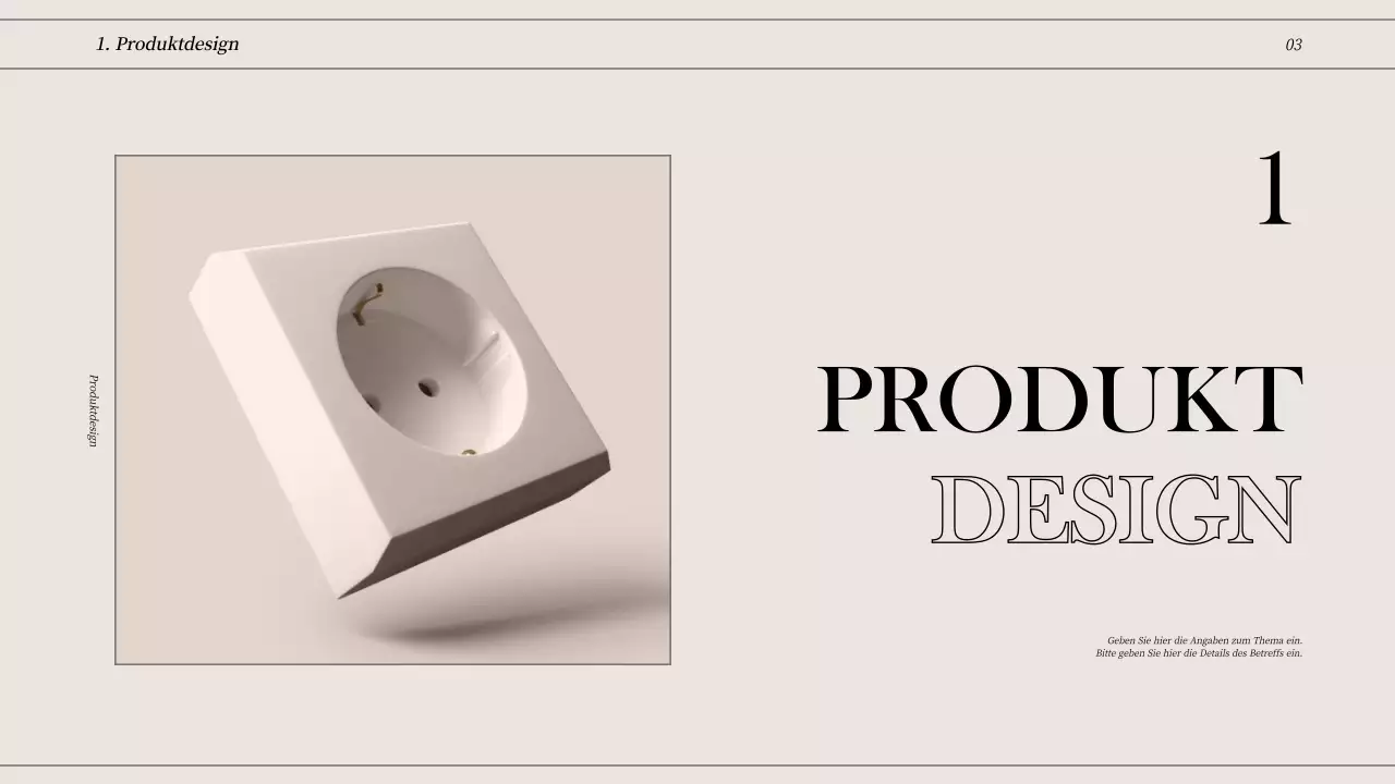 Klarlinige Konzeptmappe in Off-White und Schwarz