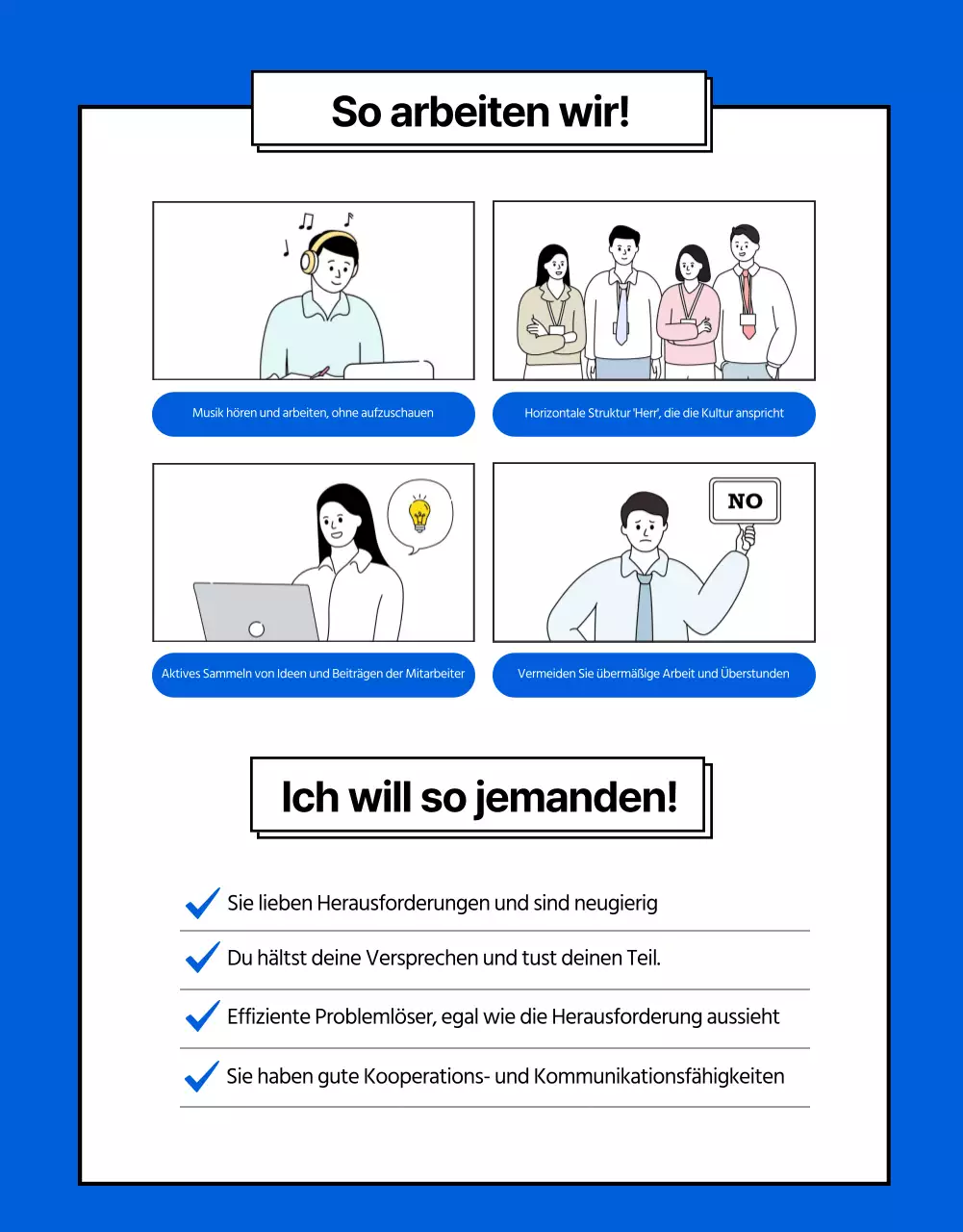 Auftragsdetails in blau