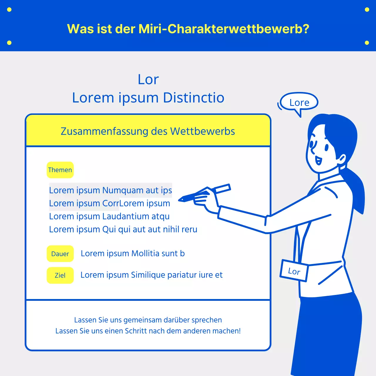 Blue and Lemon Illustration Outreach Competition Team Recruitment CardNews