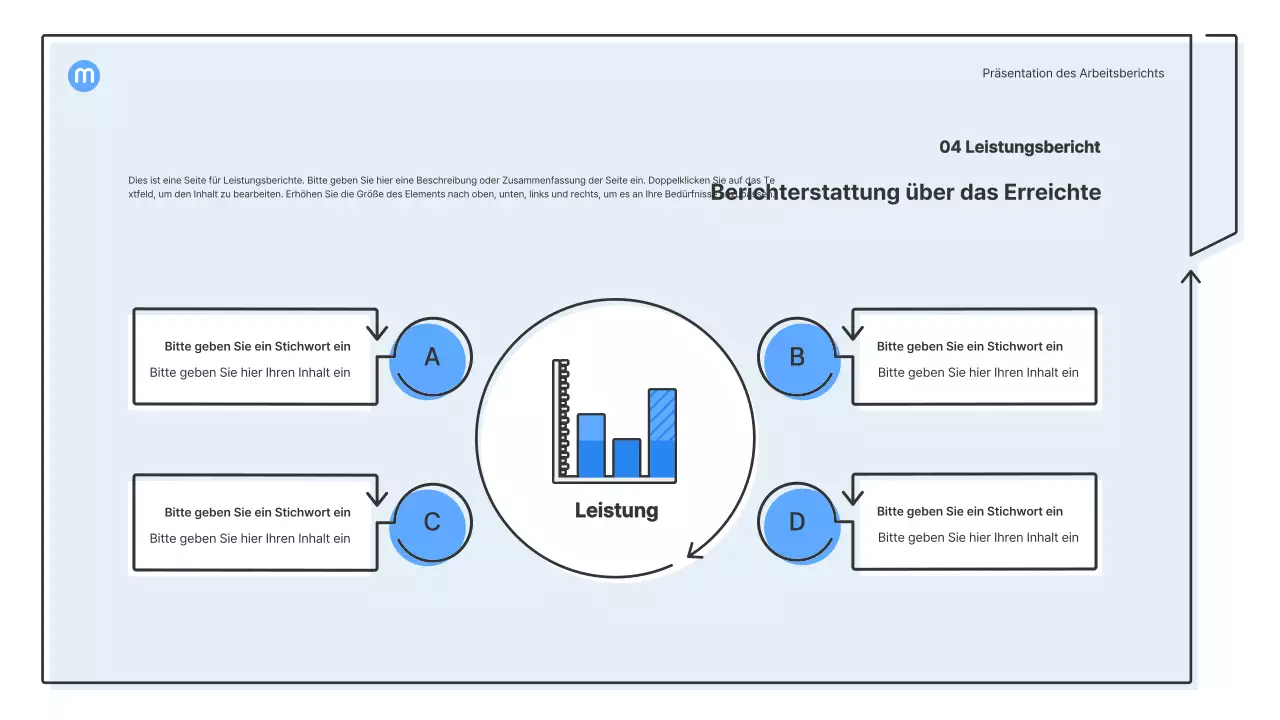 Punktformen mit hellblauen Pfeilen Business Presentation Kit