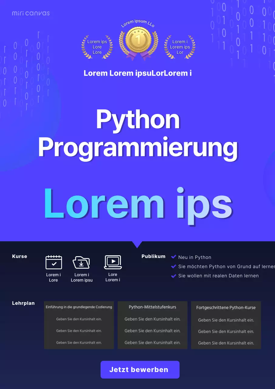 blau einfach itBildungWerbung pythonBildungFarbeRekrutierungPoster Webposter