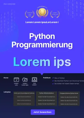blau einfach itBildungWerbung pythonBildungFarbeRekrutierungPoster Webposter