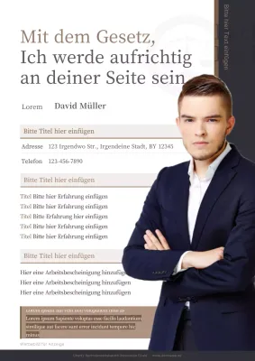 Ein sauberes, graues und braunes Anwaltsprofil