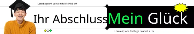 Hippe Graduierungsdesigns mit klaren Linien