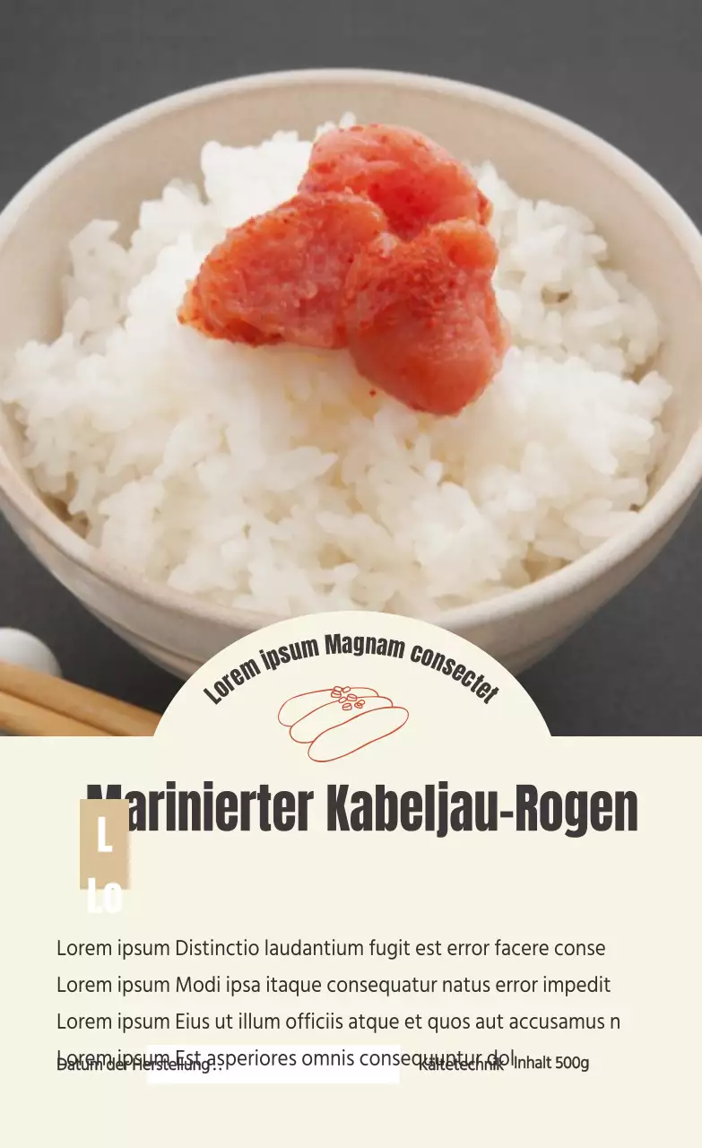 Meeresfrüchte Mentaiko-Essstäbchen