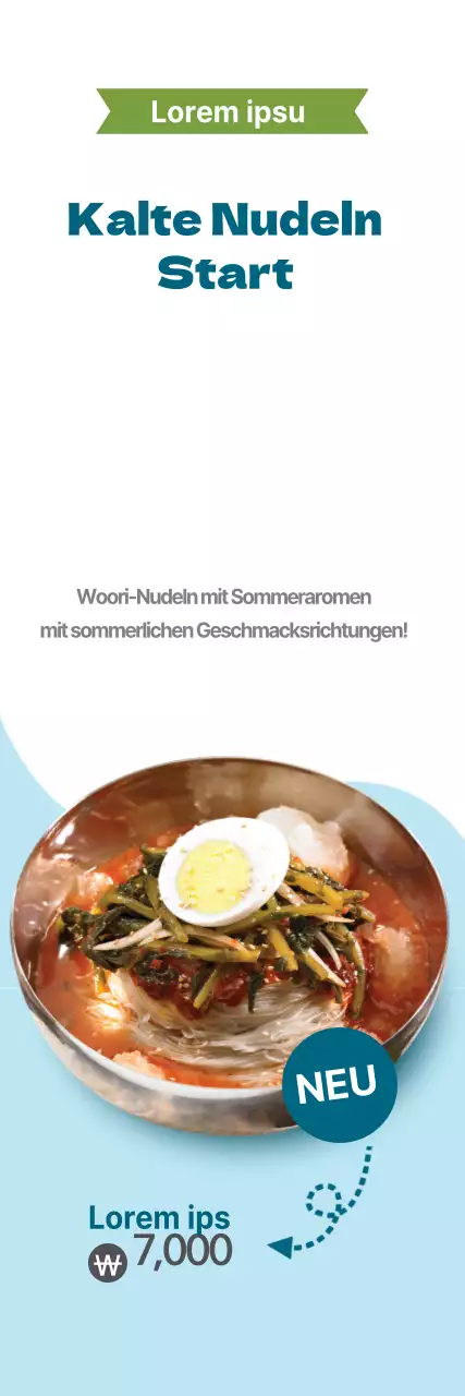 Sommerliche kalte Nudeln