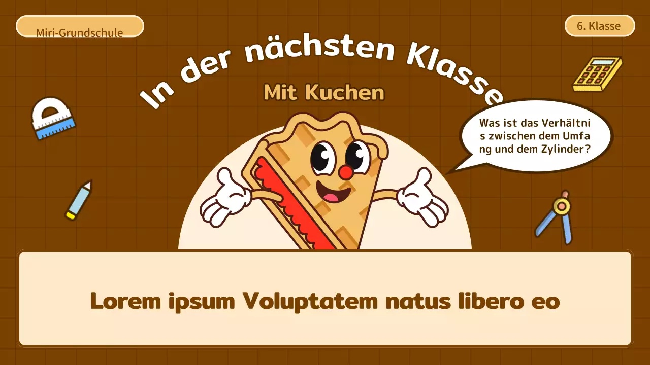 Niedlicher Cartoon Umfassende Bildung in Beige und Braun