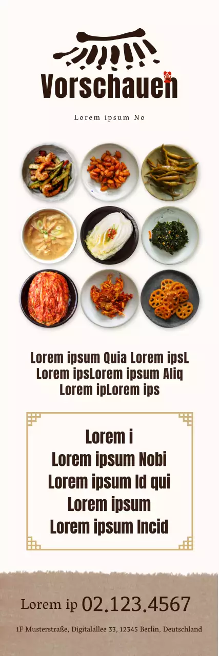 Werbung für ein Beilagengeschäft