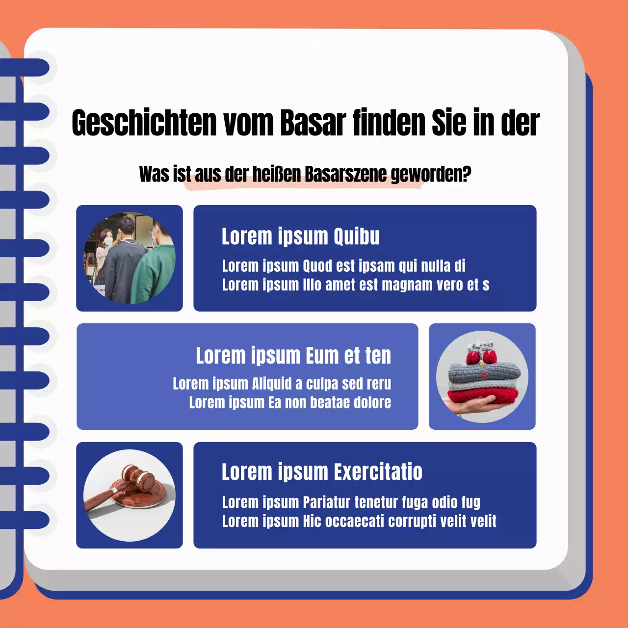 Bericht über den orange-blauen Event-Basar