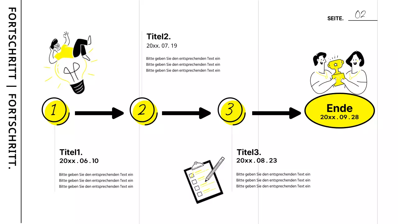 Studiensitzungsprotokolle mit weißer und gelber Hervorhebung