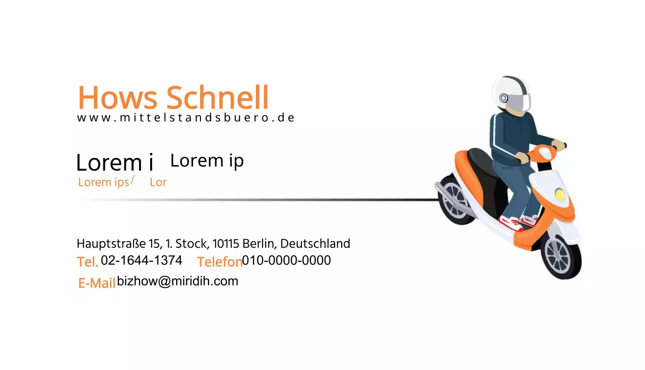 Visitenkarten für Lieferfahrer